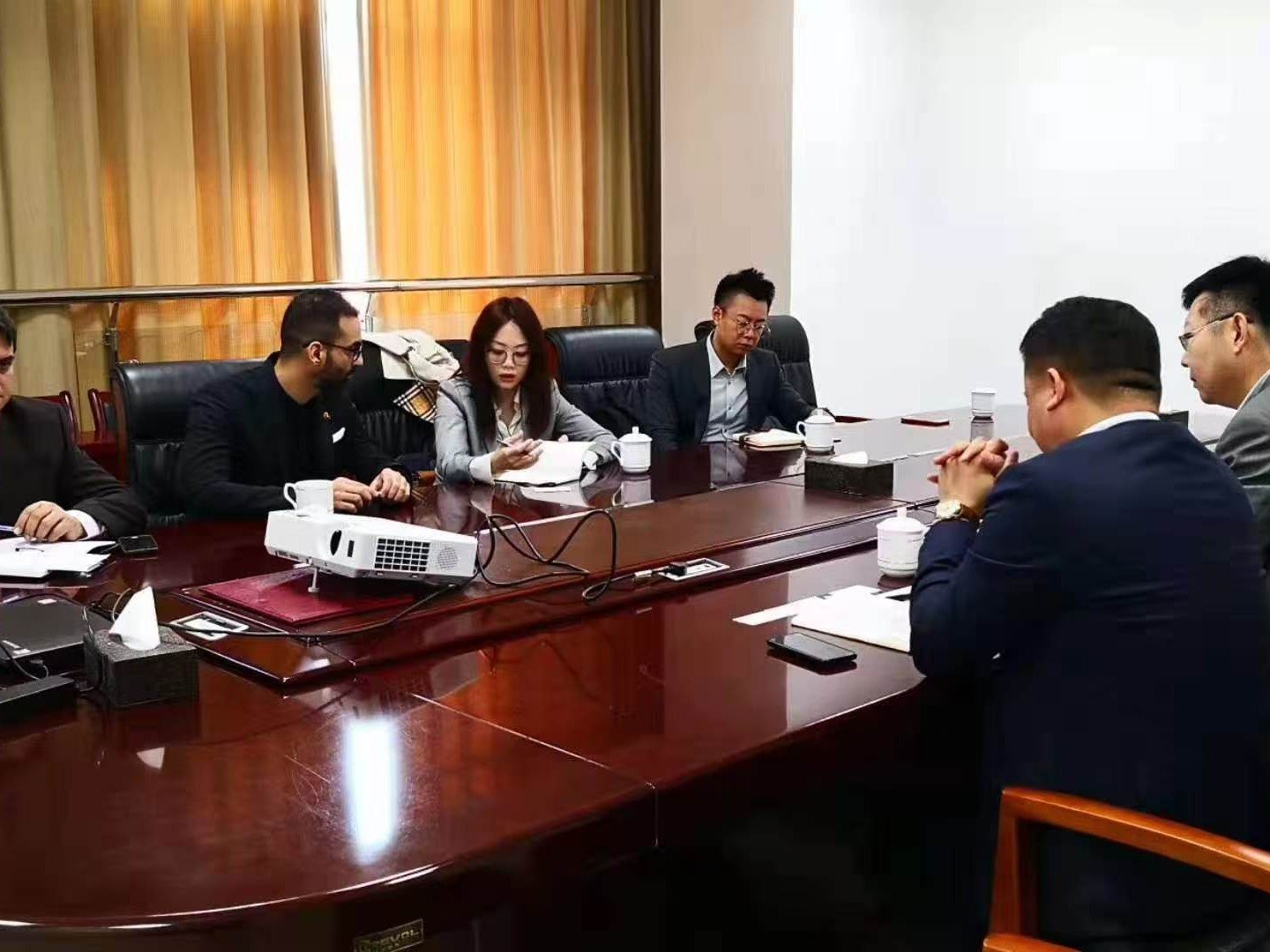 Business meeting for the Pakistan cross-border logistics FDI project