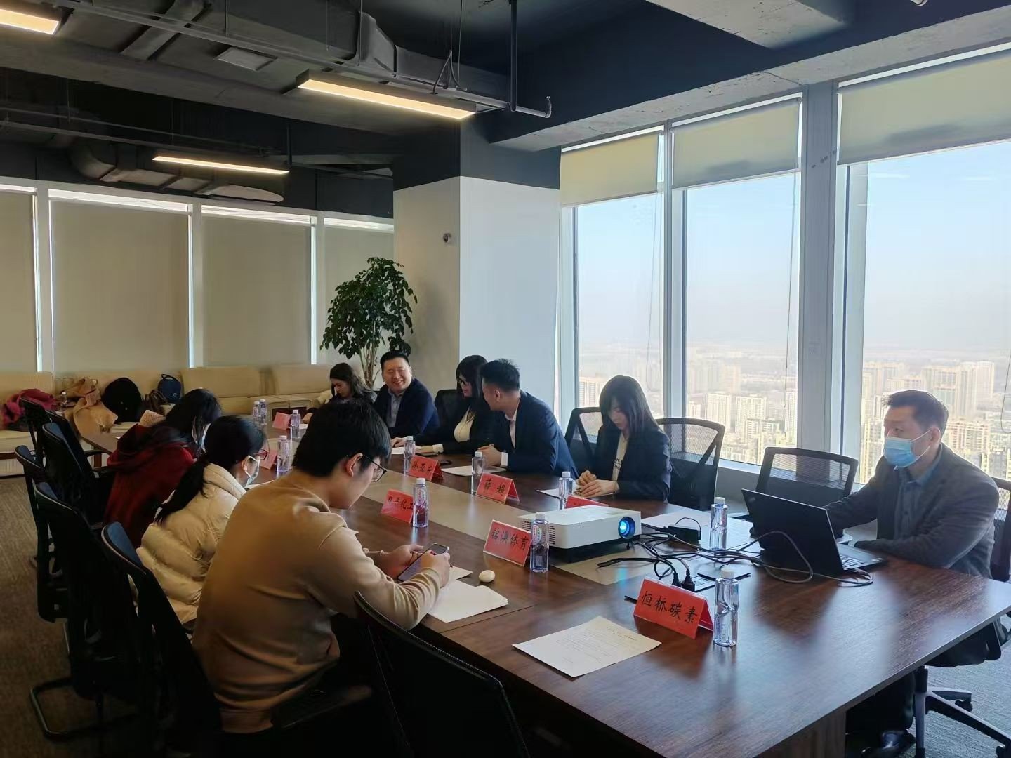 Working meeting at the office for the Singapore exhibition FDI project
